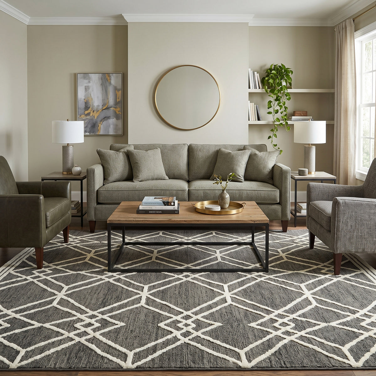 Amer Vista VIS-1 Gray area rug - lifestyle view
