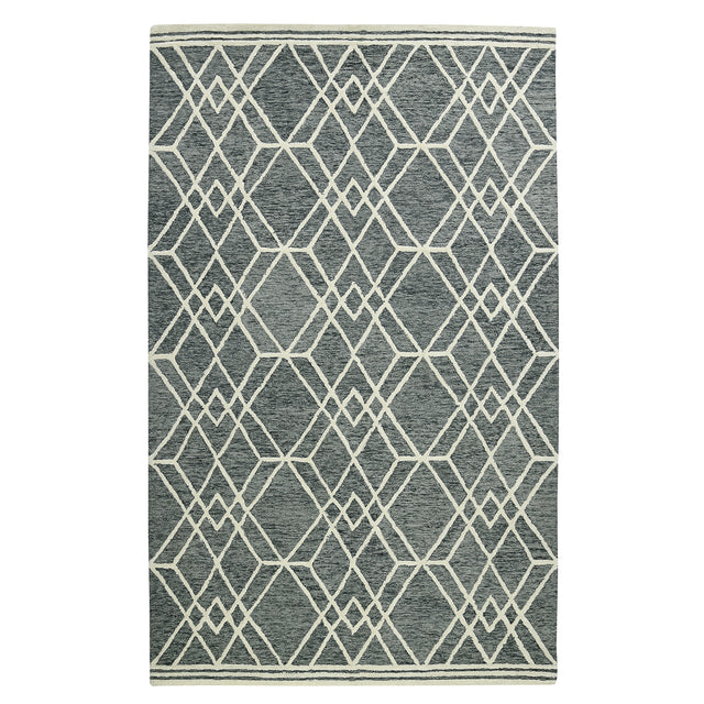 Amer Vista Neutral Geometric Hand-Hooked Gray Area Rug