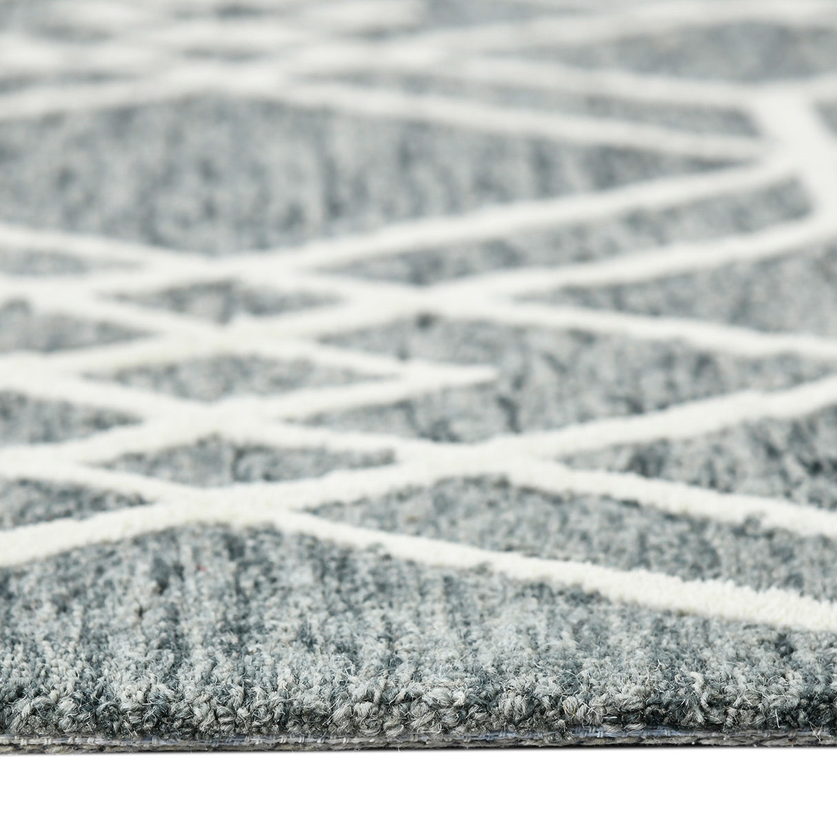 Amer Vista Neutral Geometric Hand-Hooked Gray Area Rug