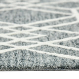 Amer Vista Neutral Geometric Hand-Hooked Gray Area Rug