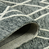 Amer Vista Neutral Geometric Hand-Hooked Gray Area Rug