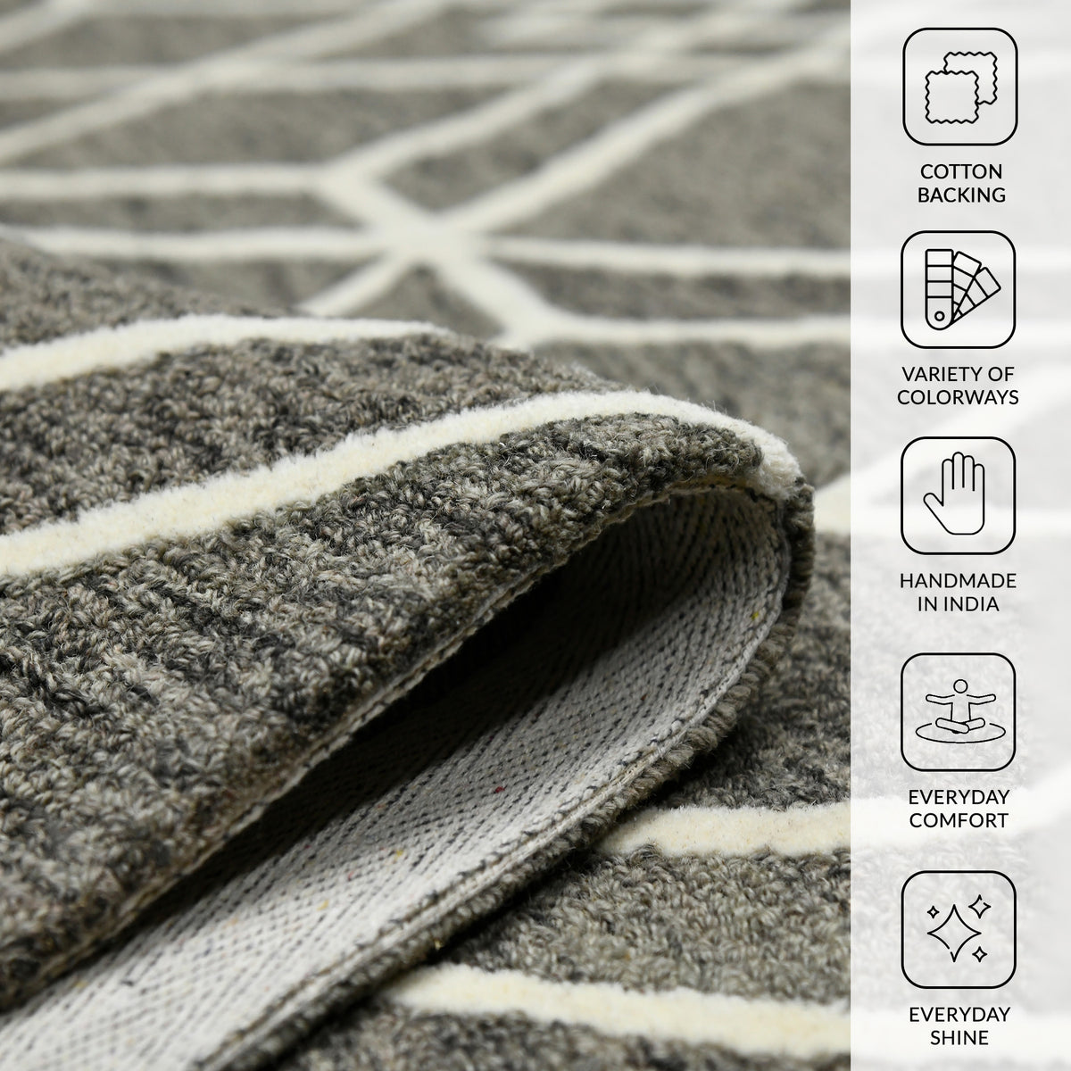 Amer Vista VIS-2 Khaki area rug - infographic view