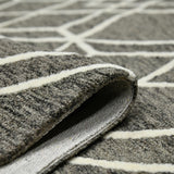 Amer Vista Neutral Geometric Hand-Hooked Khaki Area Rug