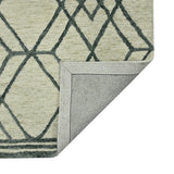 Amer Vista Neutral Geometric Hand-Hooked Ivory Area Rug