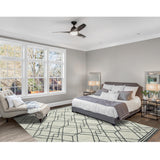 Amer Vista Neutral Geometric Hand-Hooked Ivory Area Rug