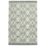 Amer Vista Neutral Geometric Hand-Hooked Ivory Area Rug