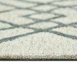 Amer Vista Neutral Geometric Hand-Hooked Ivory Area Rug
