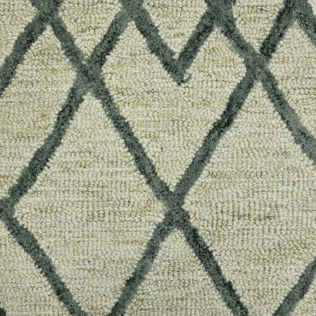 Amer Vista Neutral Geometric Hand-Hooked Ivory Area Rug
