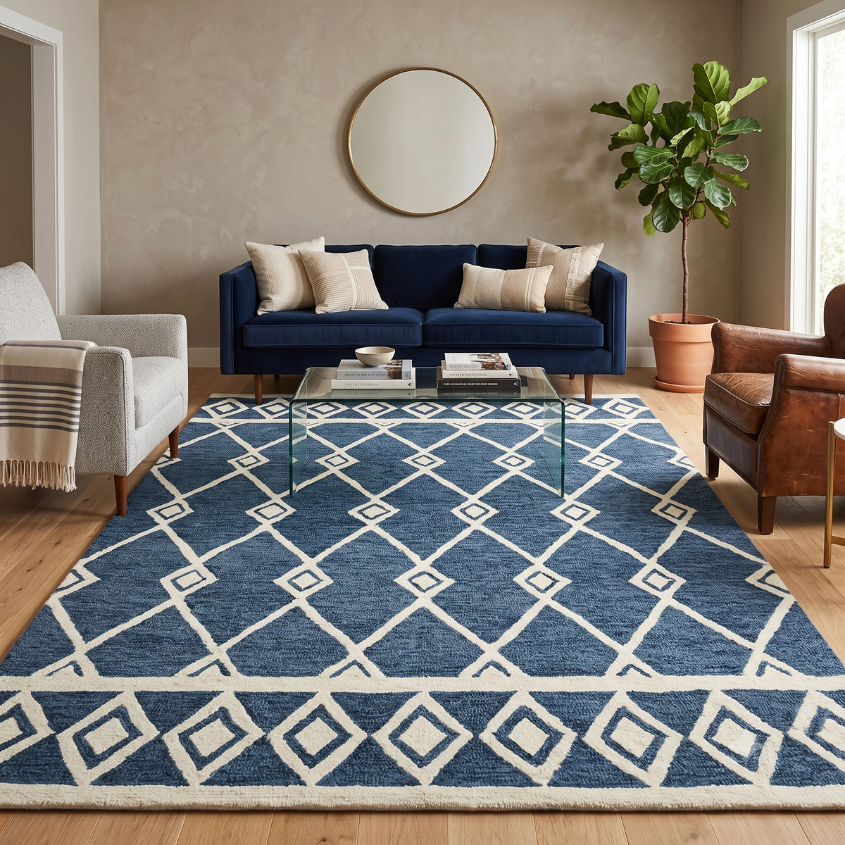 Amer Vista VIS-6 Navy area rug - lifestyle view