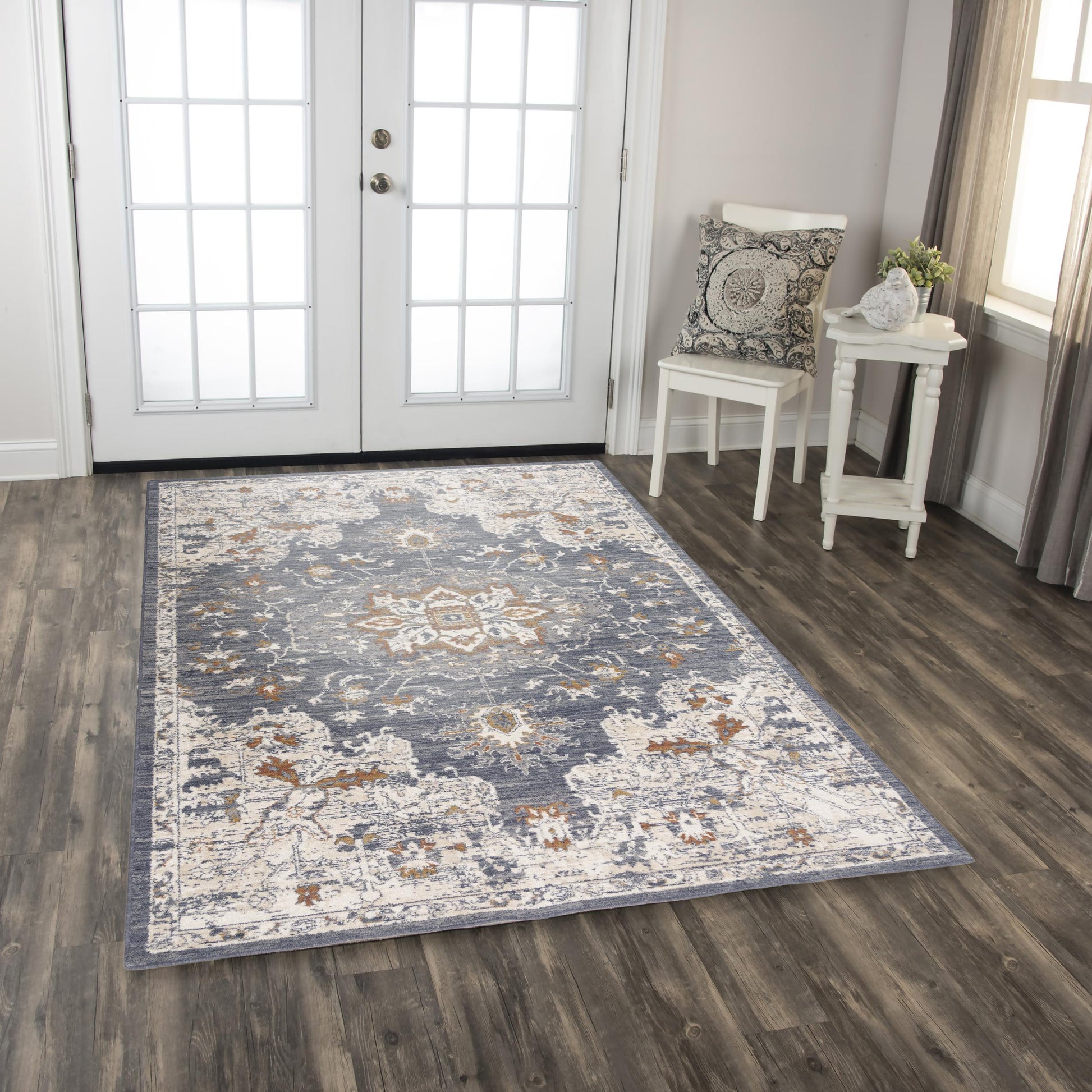 Rizzy Ventura Vra750 Blue Area Rug