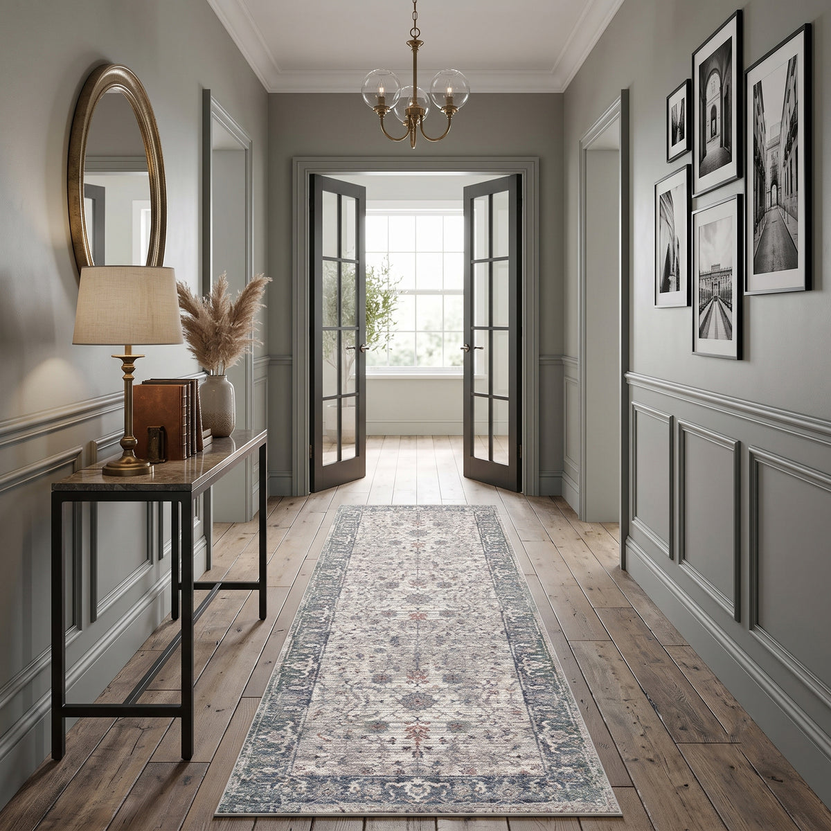 Amer Vermont VRM-6 Ivory / Gray area rug - lifestyle view