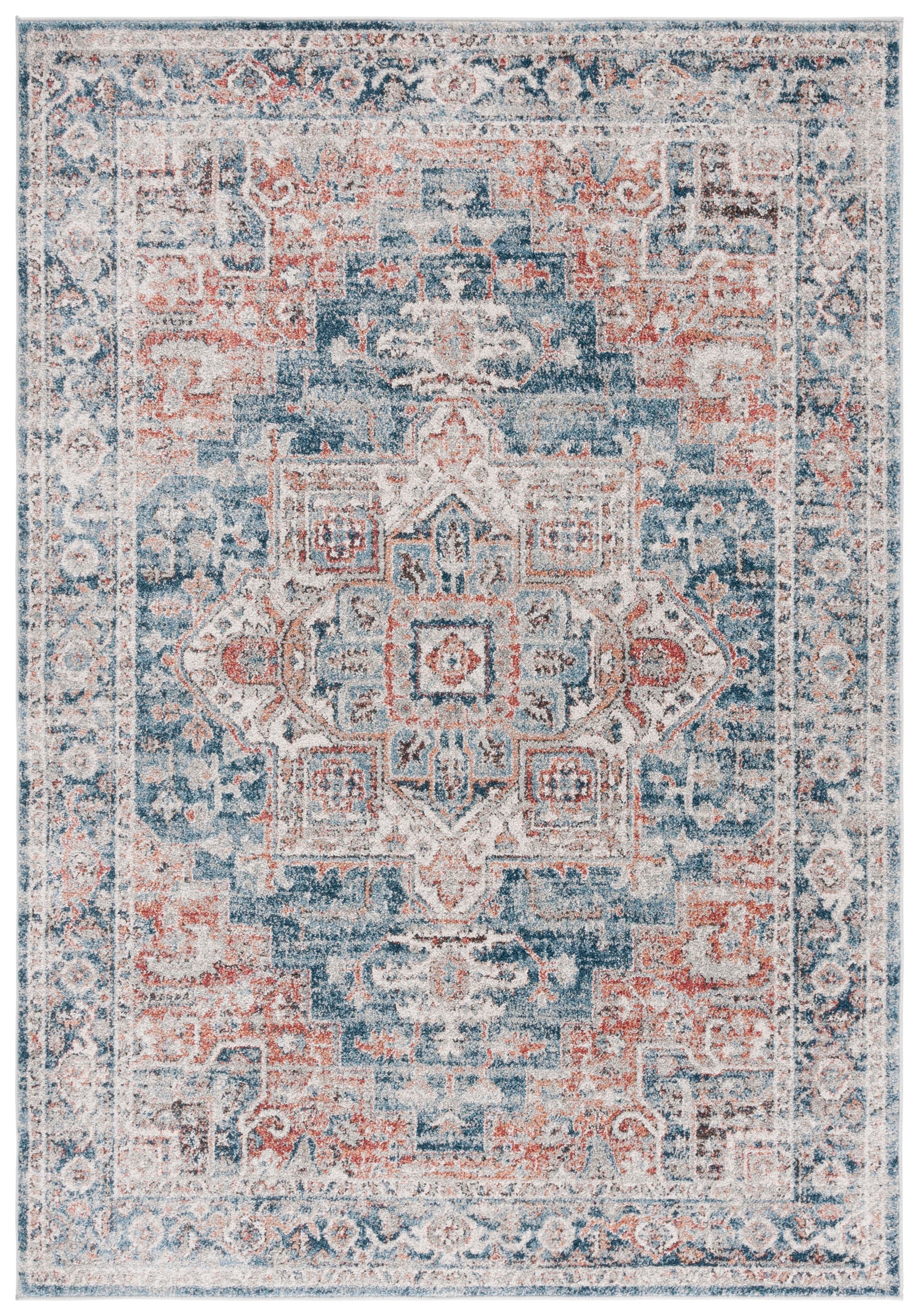 Safavieh Vintage Tabriz Vta208M Blue/Rust Area Rug