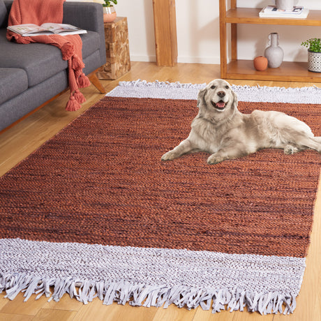 Safavieh Vintage Leather Vtl310P Light Grey/Rust Rug.