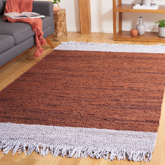 Safavieh Vintage Leather Vtl310P Light Grey/Rust Rug.