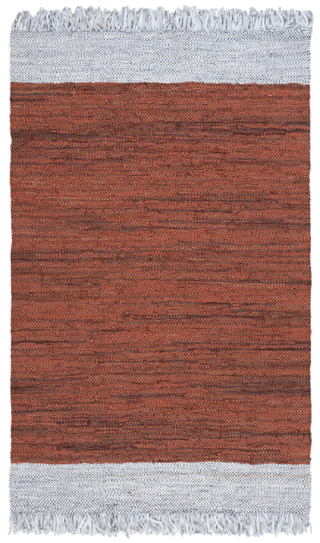 Safavieh Vintage Leather Vtl310P Light Grey/Rust Rug.