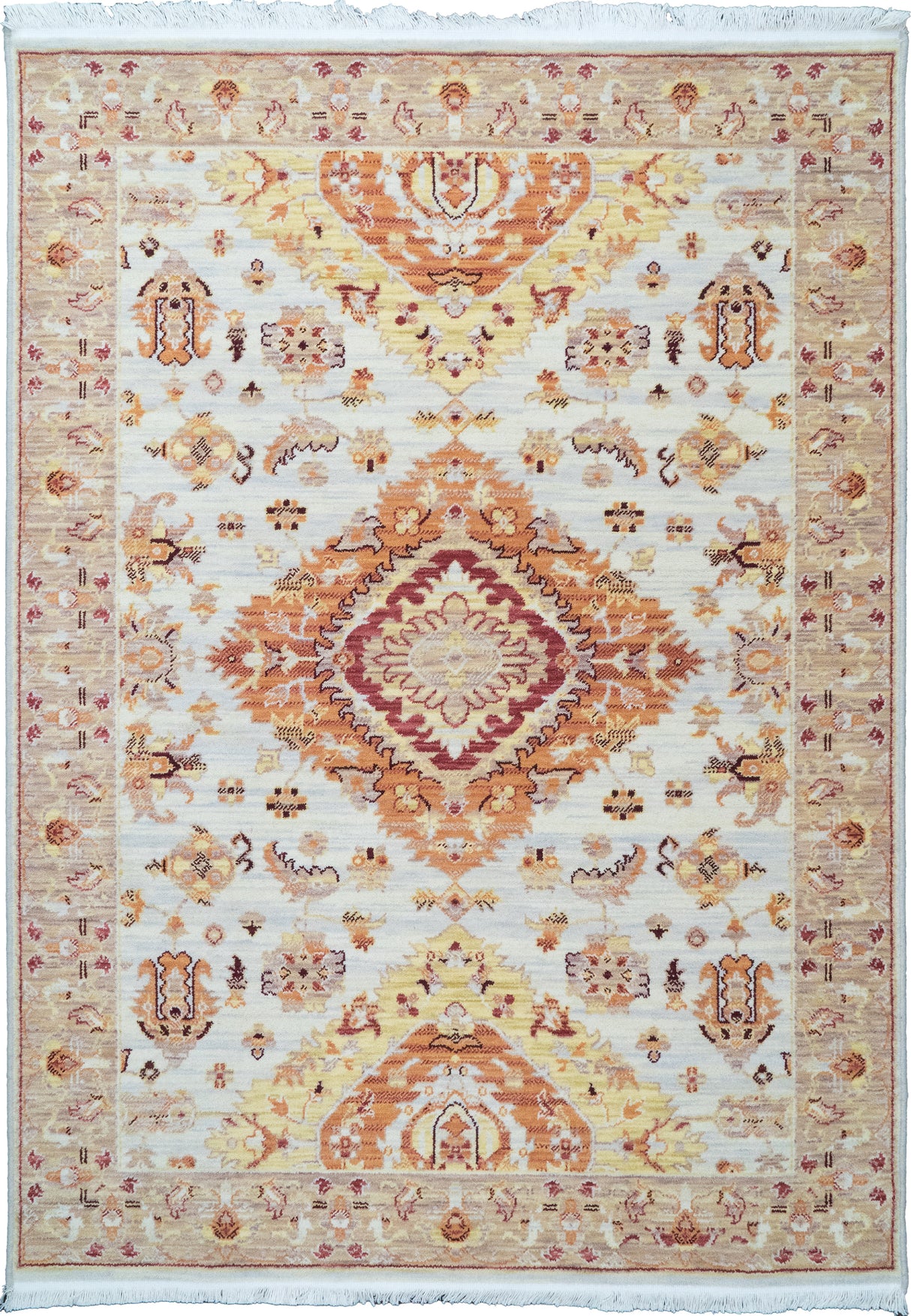 Dynamic Rugs Wade 18602 Power Loomed Transitional Taupe/Rust/Multi Rug