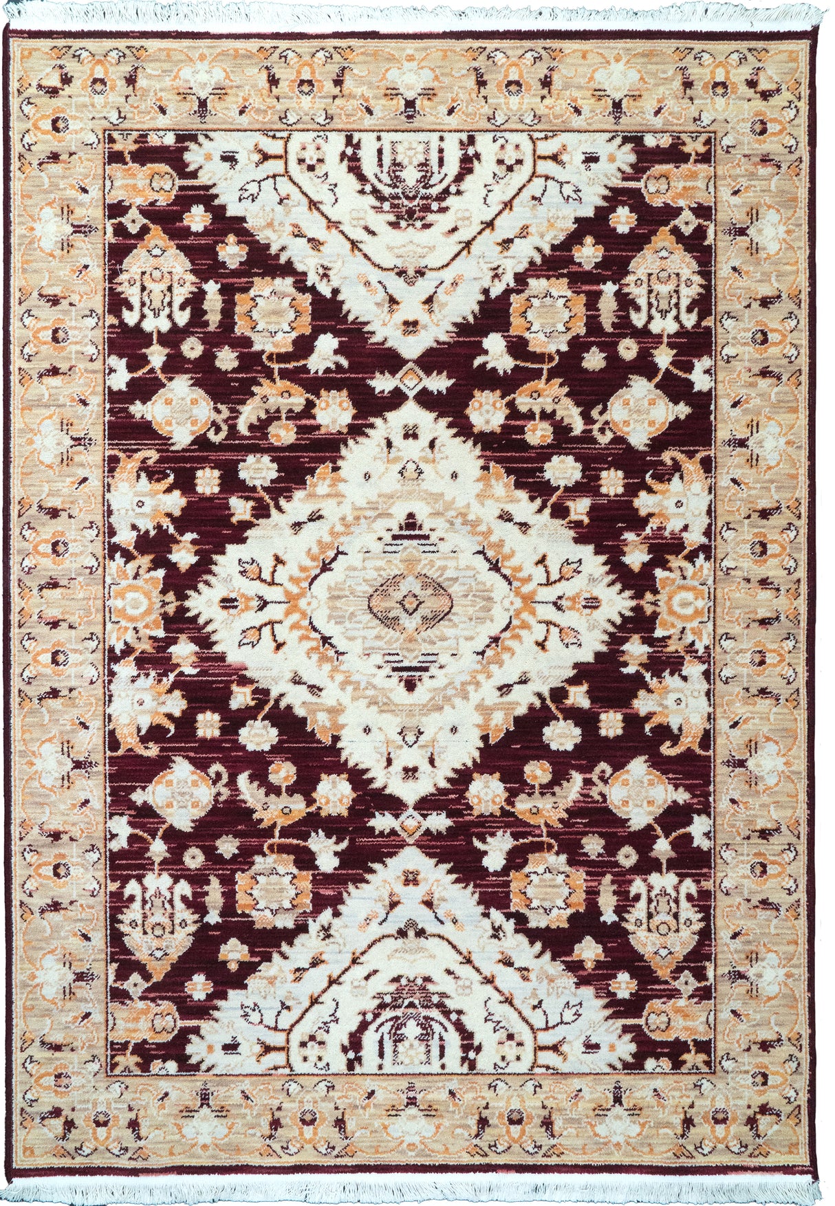 Dynamic Rugs Wade 18606 Power Loomed Traditional Red/Beige/Multi Rug