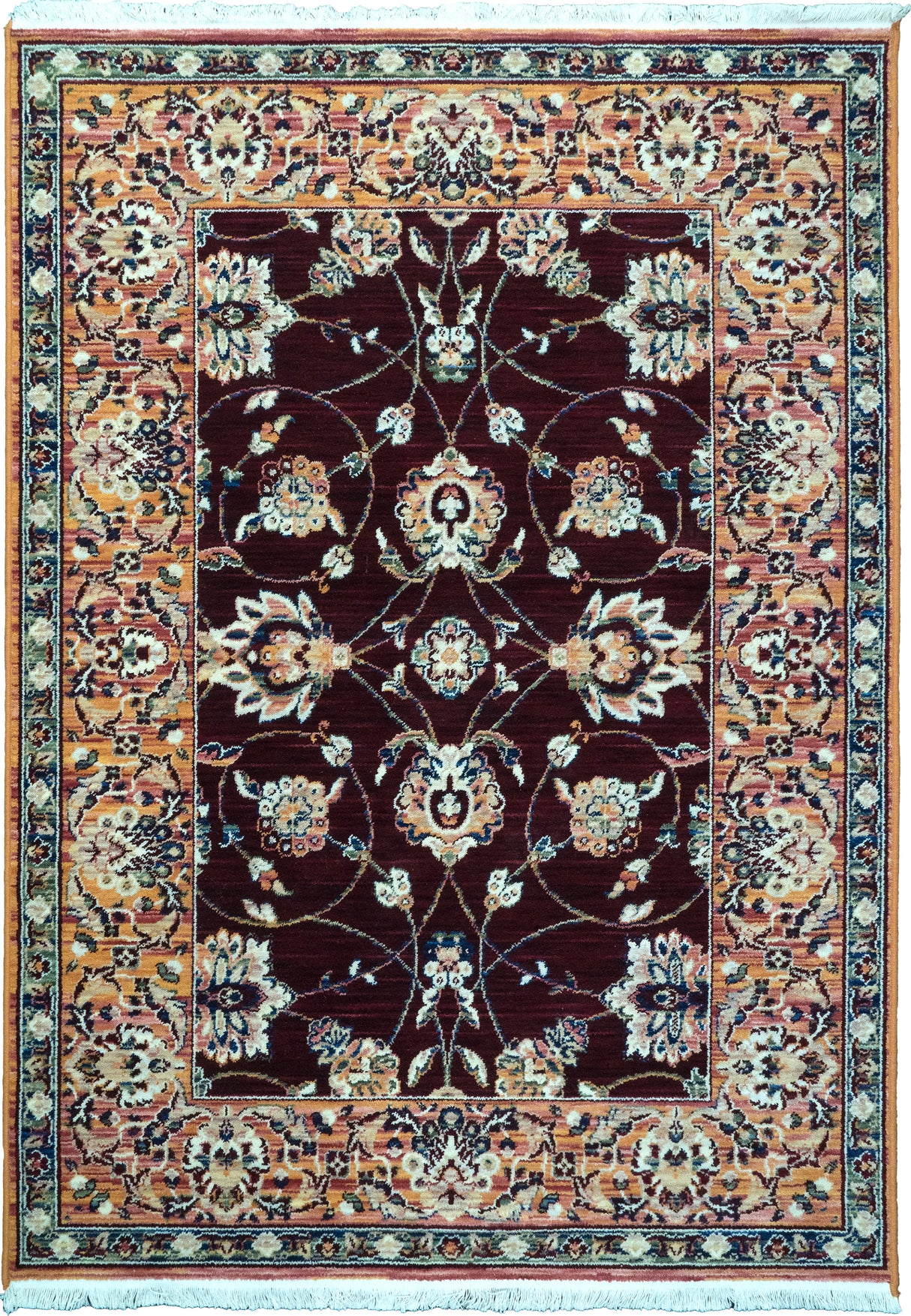 Dynamic Rugs Wade 18608 Power Loomed Traditional Red/Multi Rug