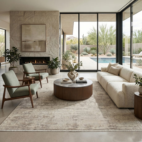 Amer Winston WIN-4 Taupe area rug - lifestyle view
