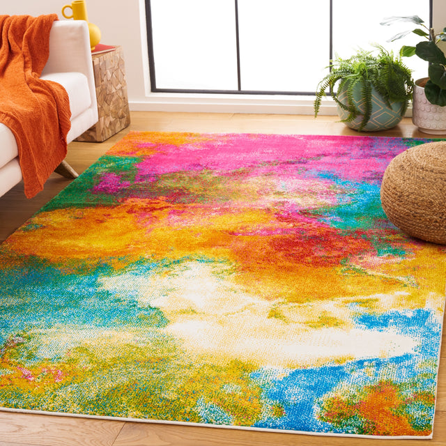 Safavieh Watercolor Wtc619D Orange/Green Rug.