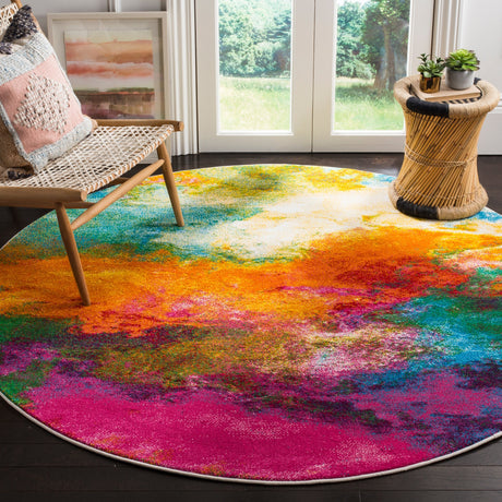 Safavieh Watercolor Wtc619D Orange/Green Rug.