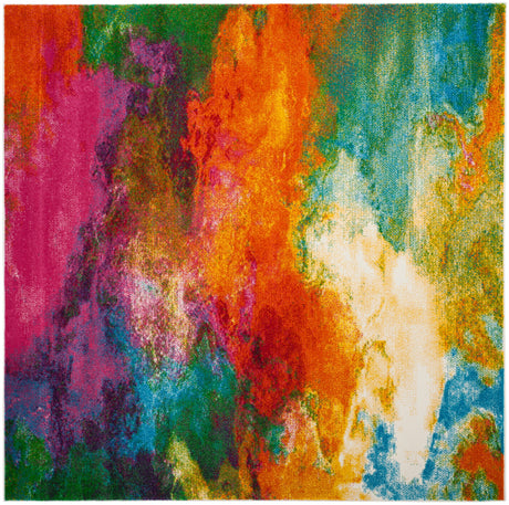 Safavieh Watercolor Wtc619D Orange/Green Rug.