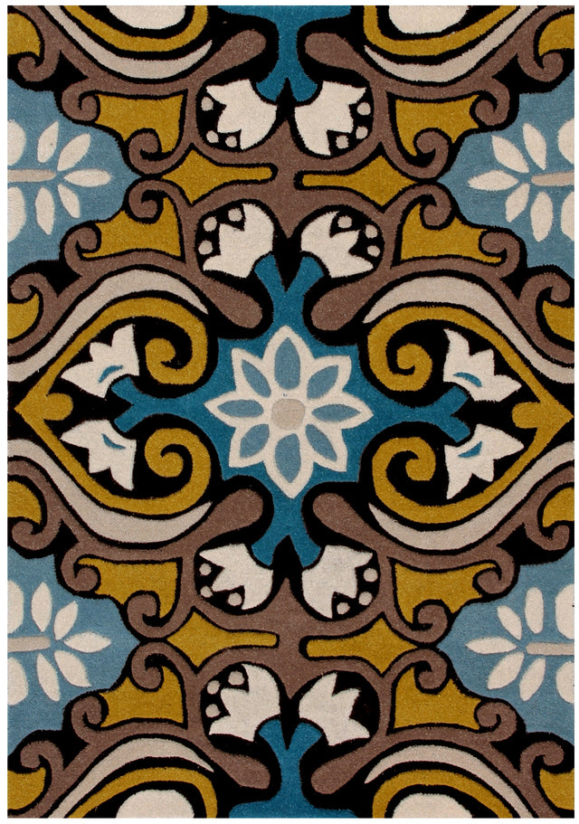 Safavieh Wyndham Wyd327A Blue/Multi Rug.