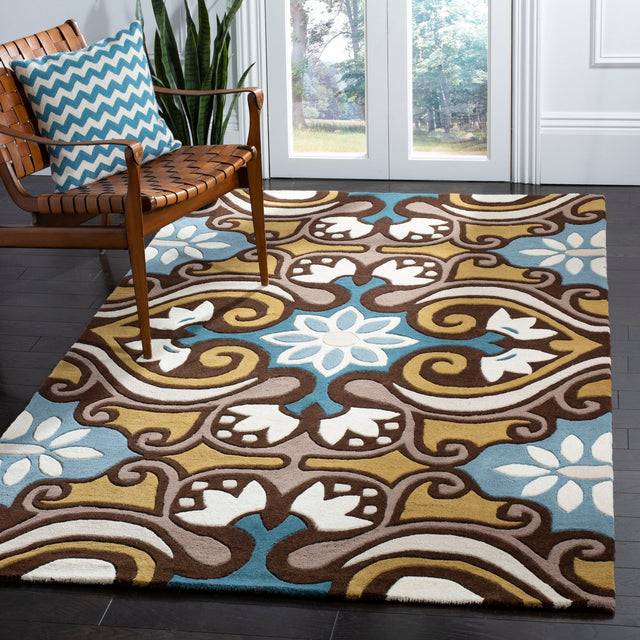 Safavieh Wyndham Wyd327A Blue/Multi Rug.
