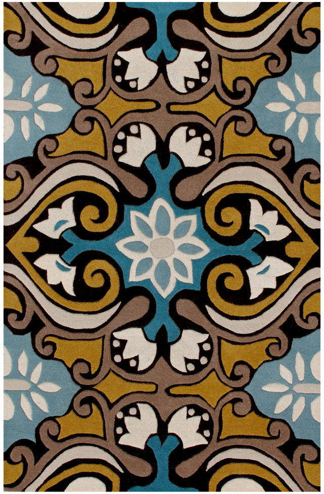 Safavieh Wyndham Wyd327A Blue/Multi Rug.