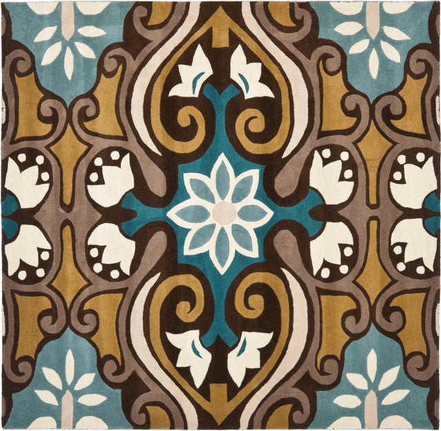 Safavieh Wyndham Wyd327A Blue/Multi Rug.