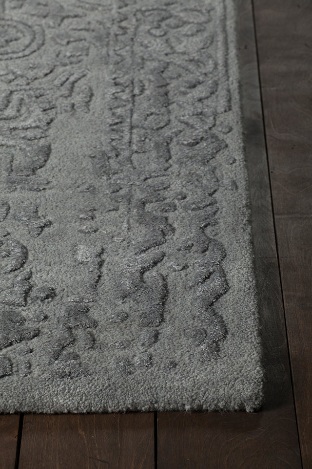 Chandra Xia Xia43702 Grey Rug - corner detail