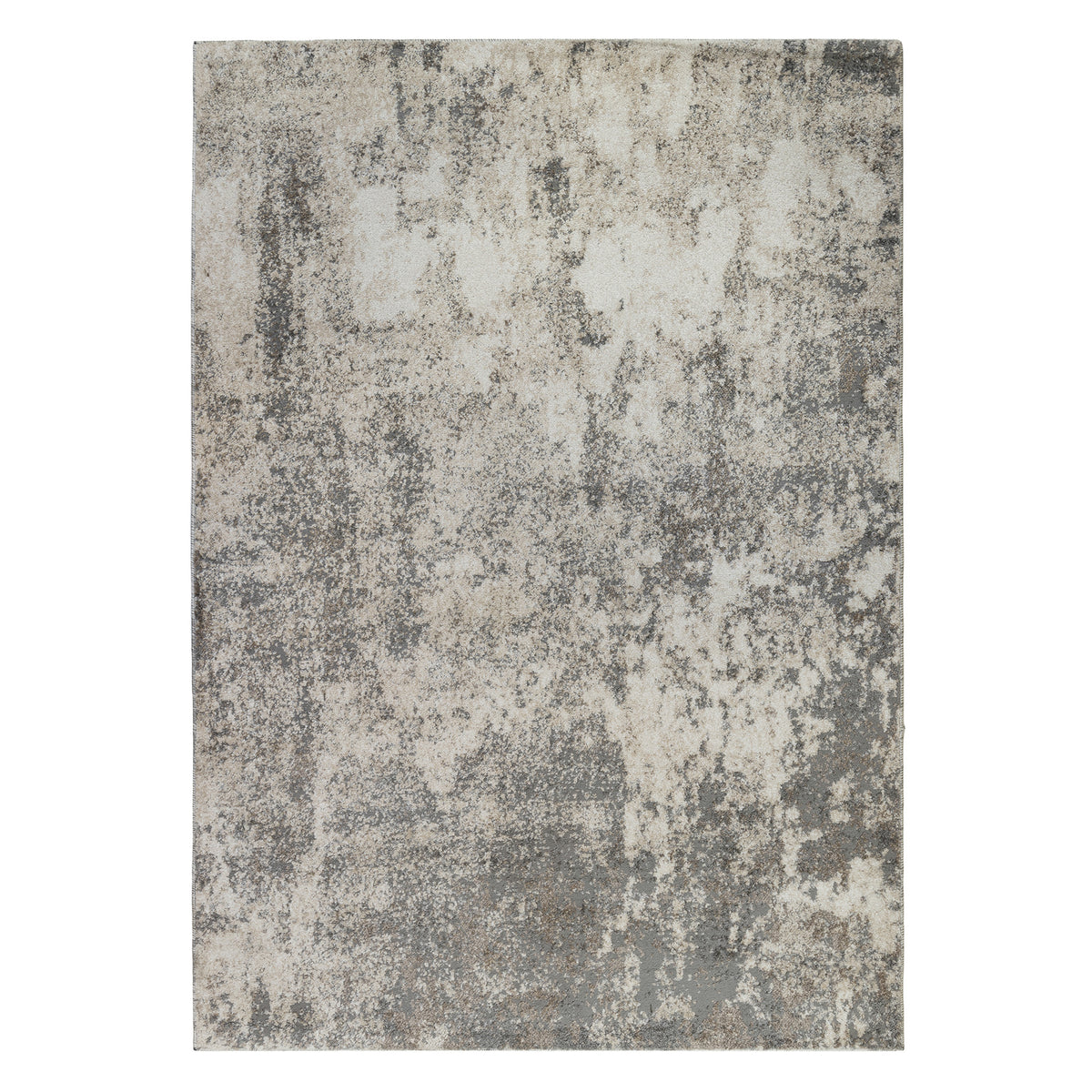 Amer Yasmin Contemporary Power-Loom Gray/Beige Area Rug