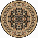 Dynamic Rugs Yazd 2803 Black / Black Rugs - round rug view