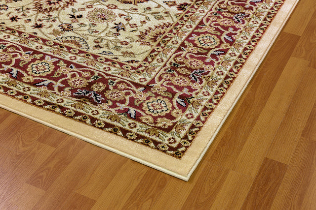 Dynamic Rugs Yazd 2803 Cream / Red Rugs - corner detail
