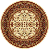 Dynamic Rugs Yazd 2803 Cream / Red Rugs - round rug view