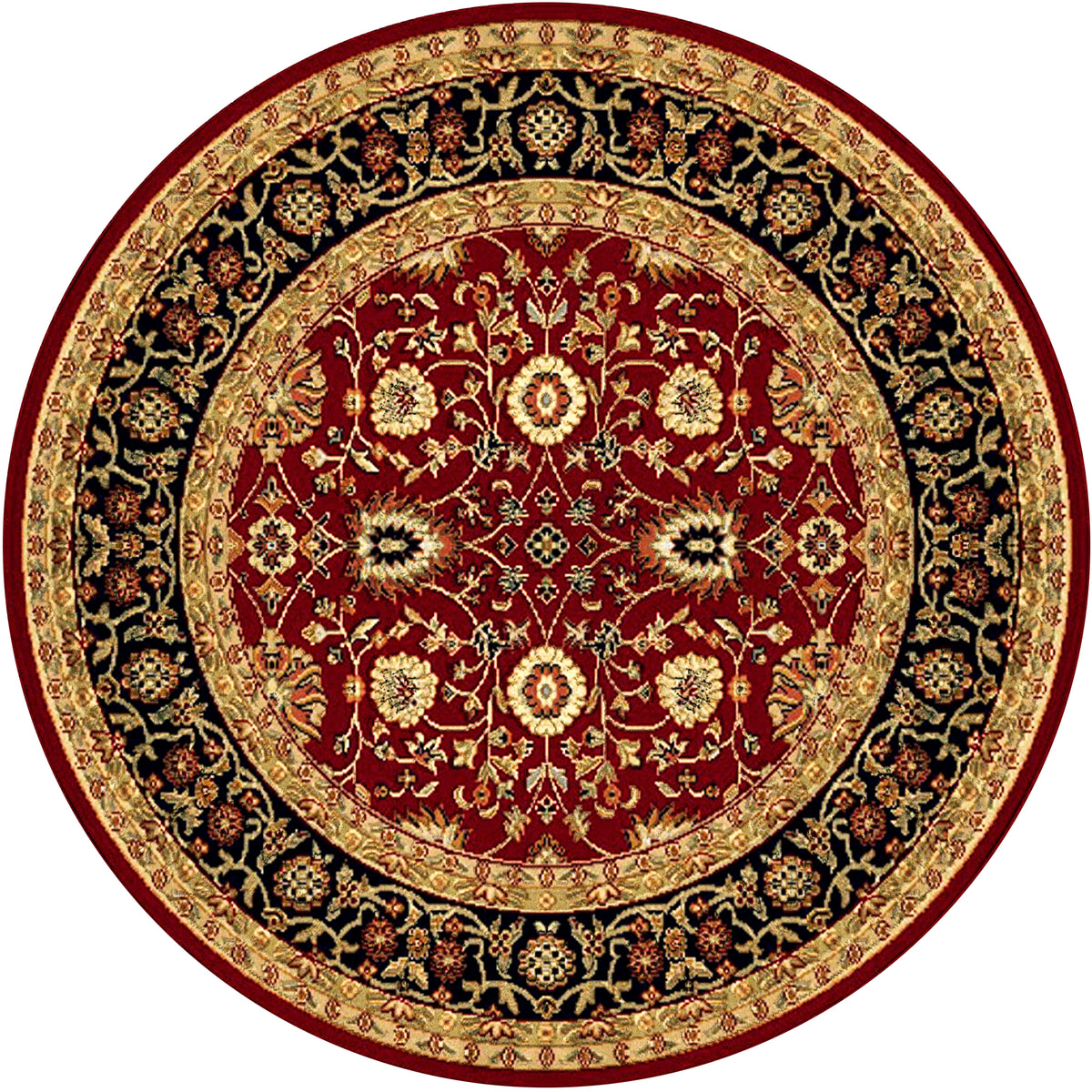 Dynamic Rugs Yazd 2803 Red / Red Rugs - round rug view