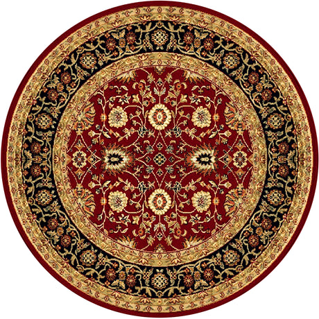 Dynamic Rugs Yazd 2803 Red / Red Rugs - round rug view