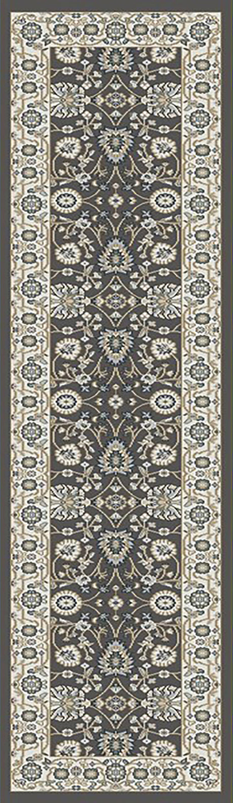 Dynamic Rugs Yazd 2803 Power Loomed Traditional Grey/Ivory Rug