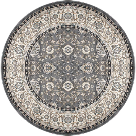 Dynamic Rugs Yazd 2803 Power Loomed Traditional Grey/Ivory Rug