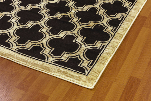 Dynamic Rugs Yazd 2816 Black Rugs - corner detail