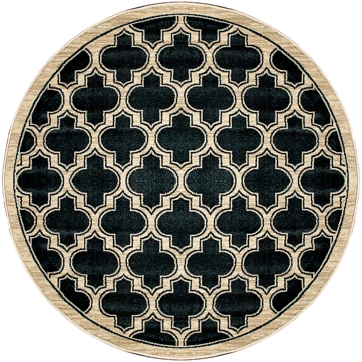 Dynamic Rugs Yazd 2816 Black Rugs - round rug view