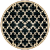 Dynamic Rugs Yazd 2816 Black Rugs - round rug view
