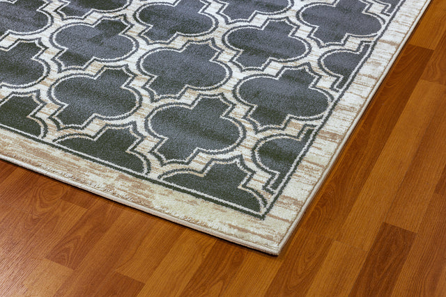 Dynamic Rugs Yazd 2816 Blue / Ivory Rugs - corner detail