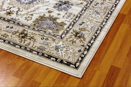 Dynamic Rugs Yazd 8531 Ivory Rugs - corner detail