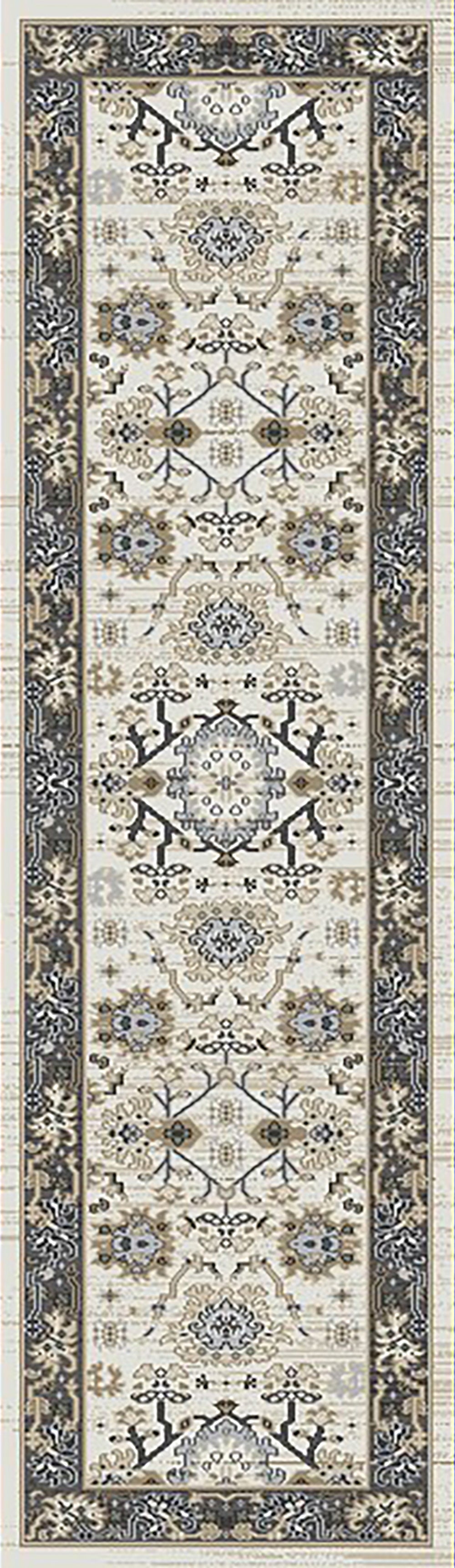 Dynamic Rugs Yazd 8531 Ivory / Grey Rugs - runner view