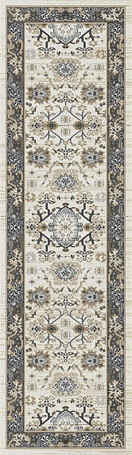Dynamic Rugs Yazd 8531 Ivory / Grey Rugs - runner view