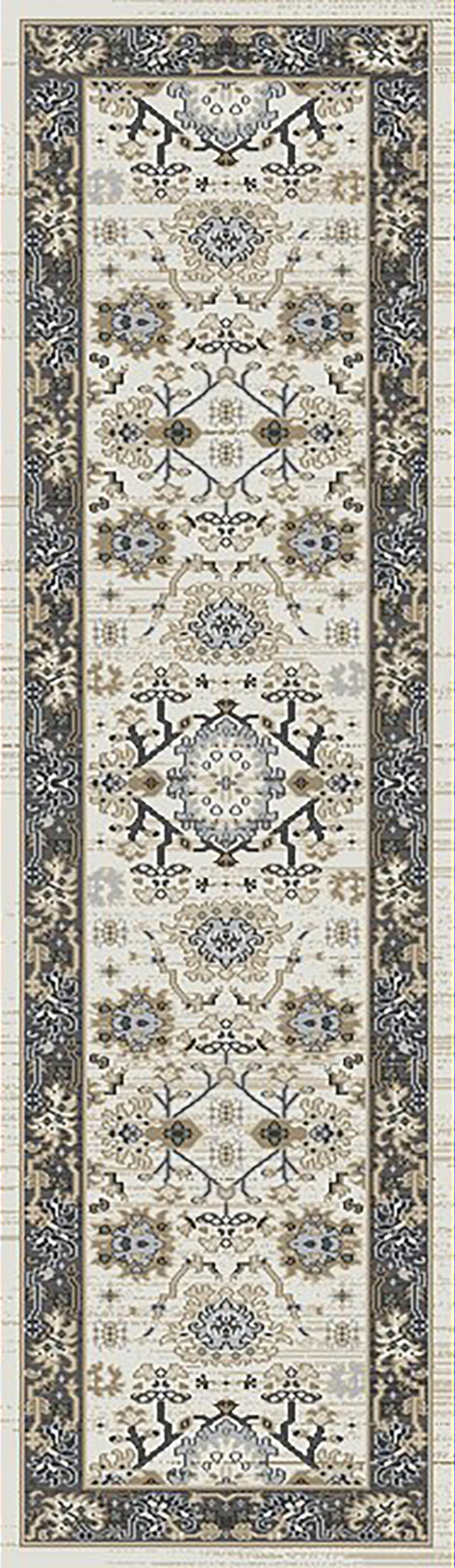 Dynamic Rugs Yazd 8531 Ivory / Grey Rugs - runner view