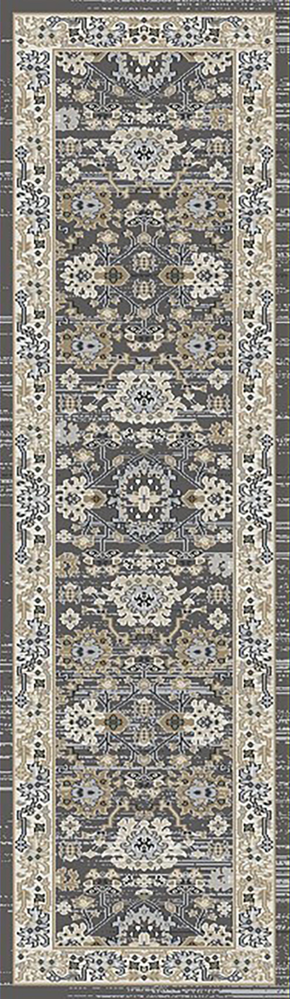 Dynamic Rugs Yazd 8531 Grey / Ivory Rugs - runner view