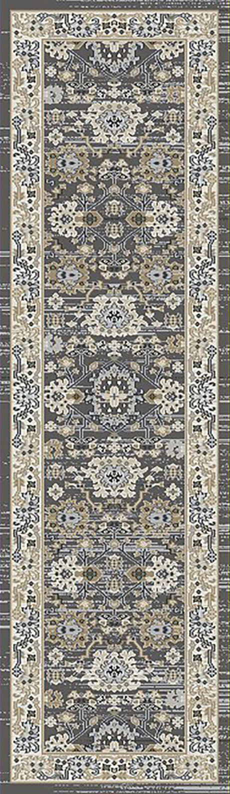 Dynamic Rugs Yazd 8531 Grey / Ivory Rugs - runner view