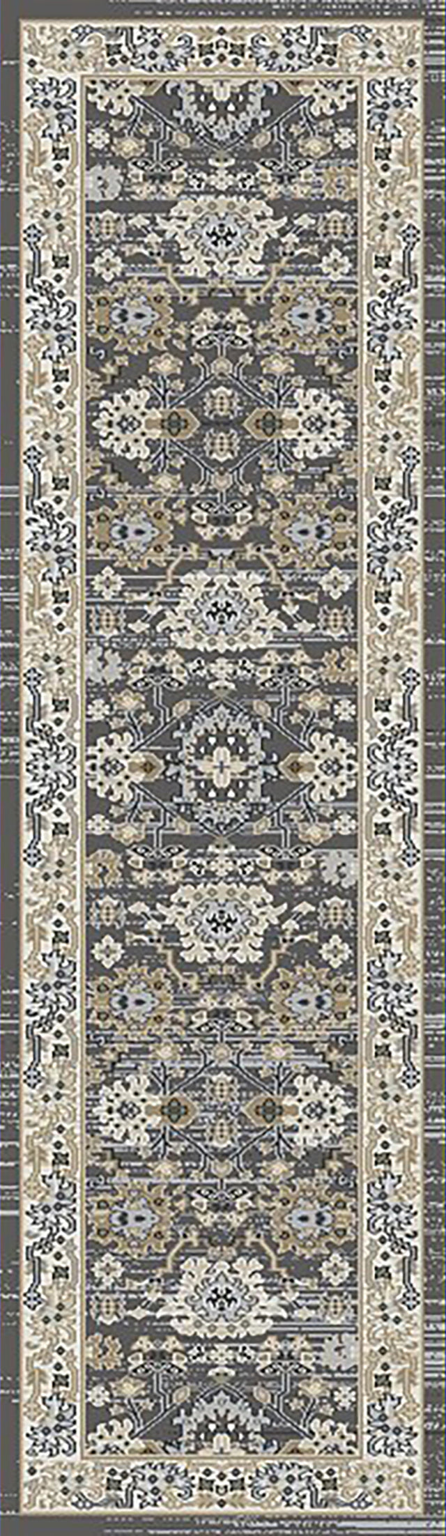 Dynamic Rugs Yazd 8531 Grey / Ivory Rugs - runner view